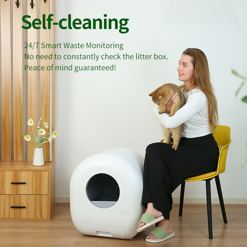 Custom Logo Low Failure Rate Self-Cleaning Electric Intelligent Cat Toilet Automatic Enclosed Cat Litter Box